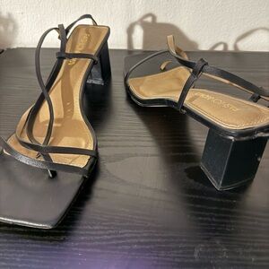 Fashion Nova Black Strappy Heels